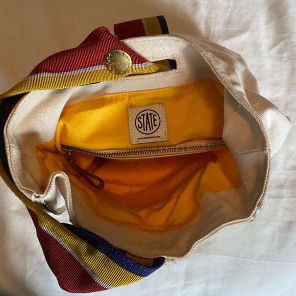 State Canvas & Multicolored Thick Grosgrain Backpack - Picture 6 of 15